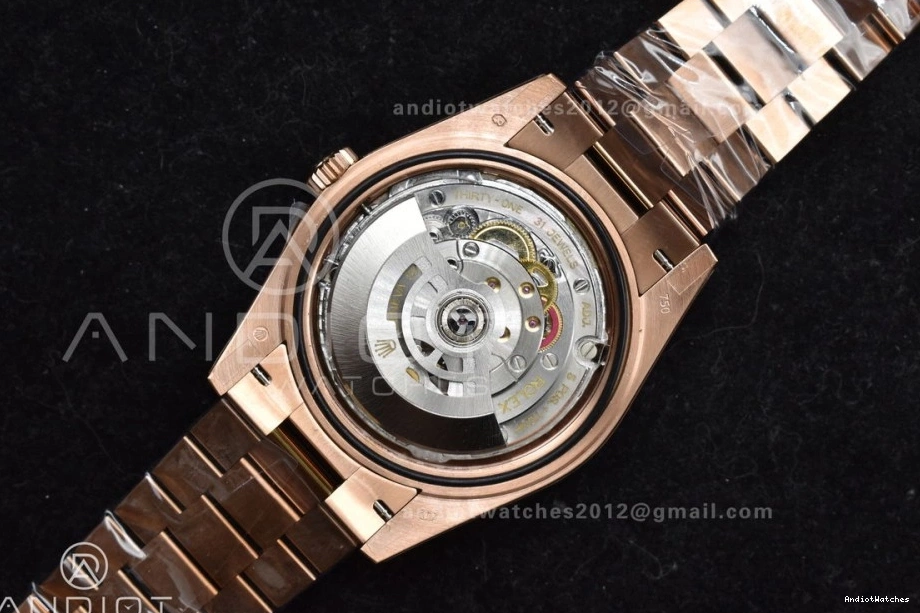 A Bracelet Bright Meteorite GMF Steel 904L On RG Crystal Markers DayDate 40 Dial President 706 1102